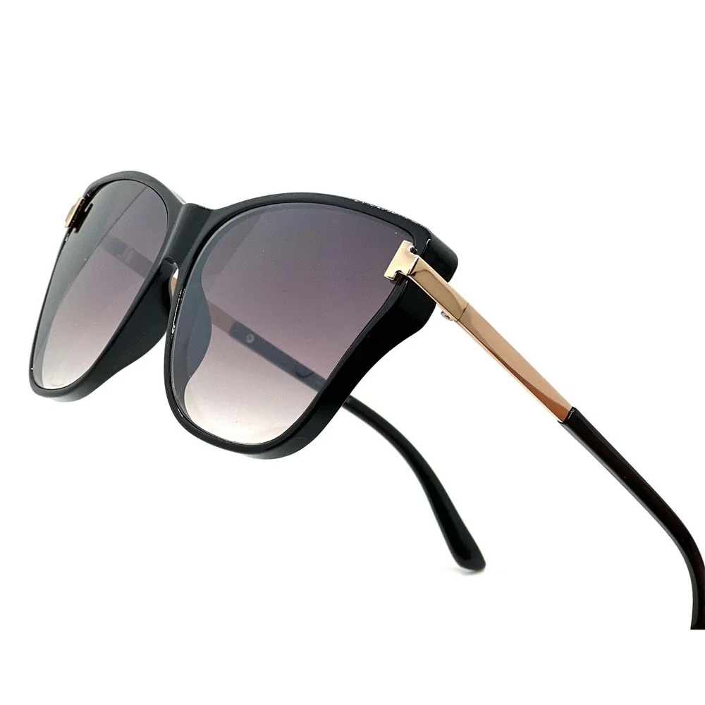 Cat‎ Eye Sunglasses Women Black Gold Designer Fashion Shades Beach Street Wear